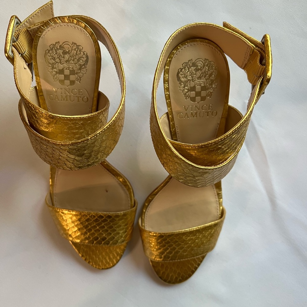 Vince Camuto Gold Heels